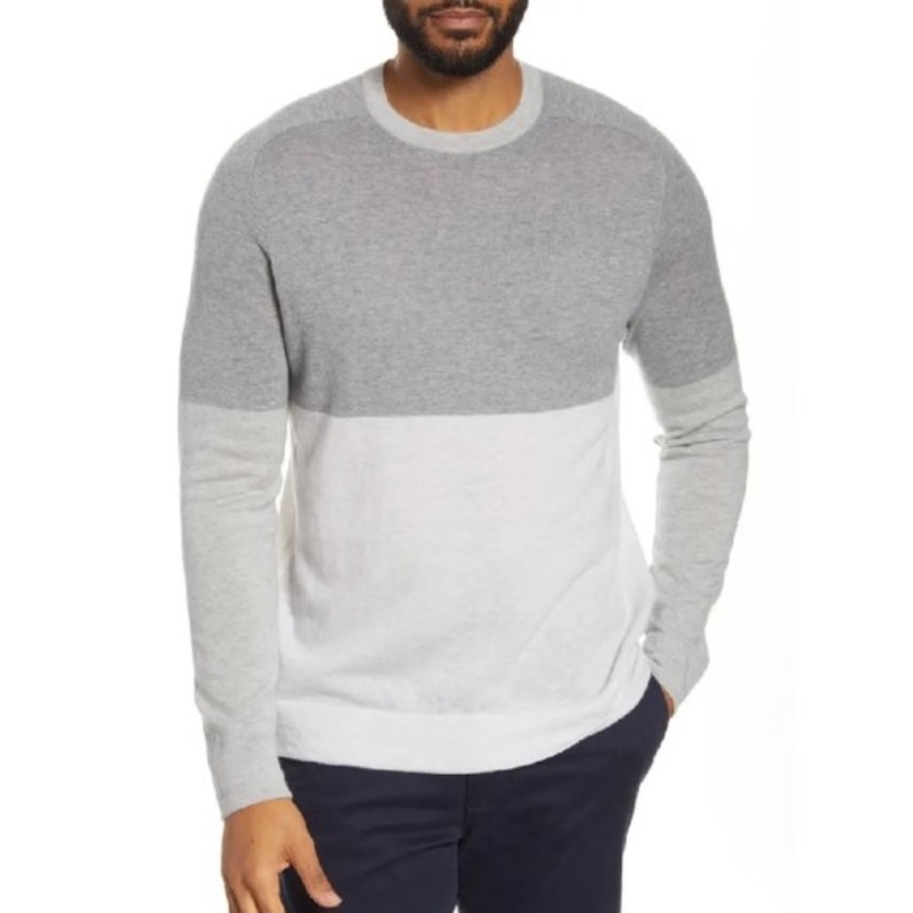 NORDSTROM SIGNATURE Colorblock Cashmere Sweater